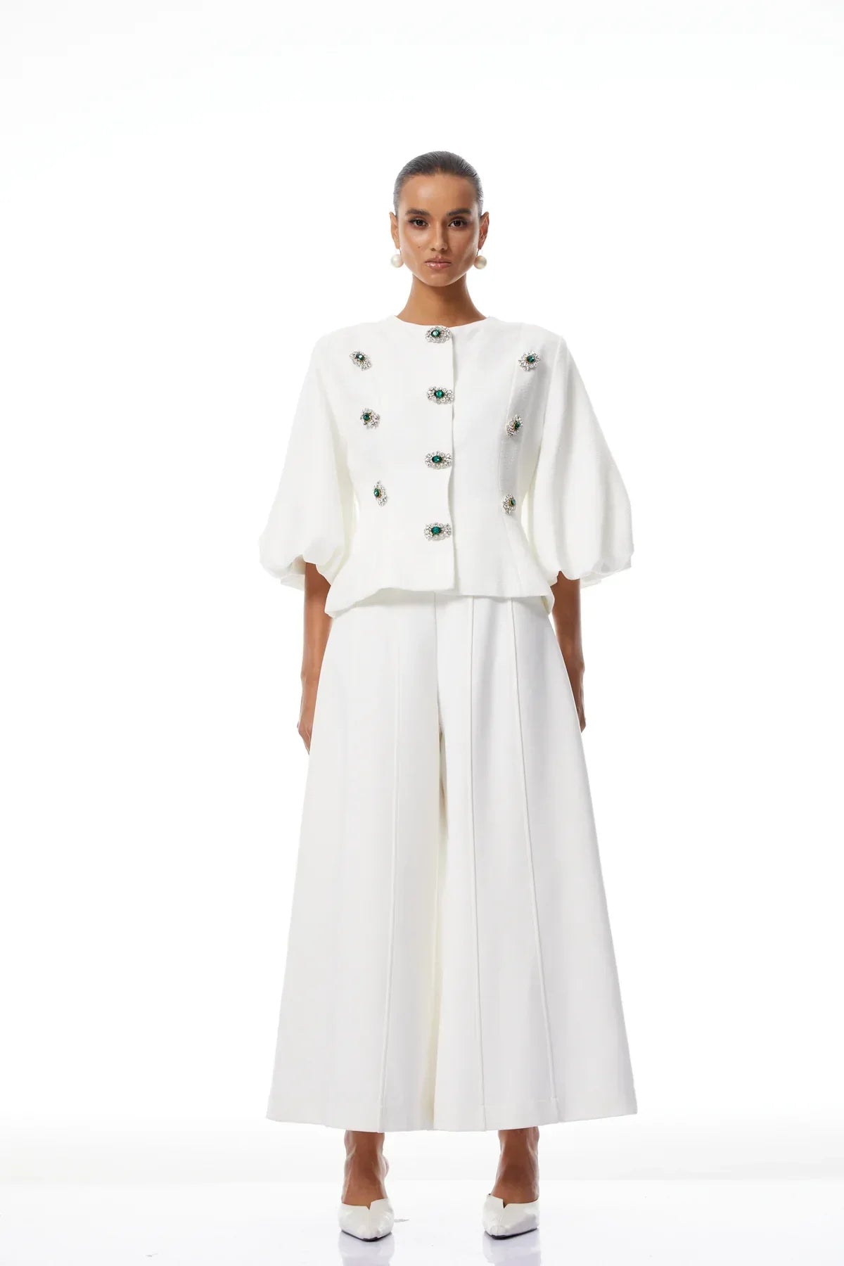 Camisa bordada a mão - elegante sofisticada