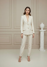 Conjunto de Luxo: Blazer e Calça em Jacquard com Monograma Exclusivo