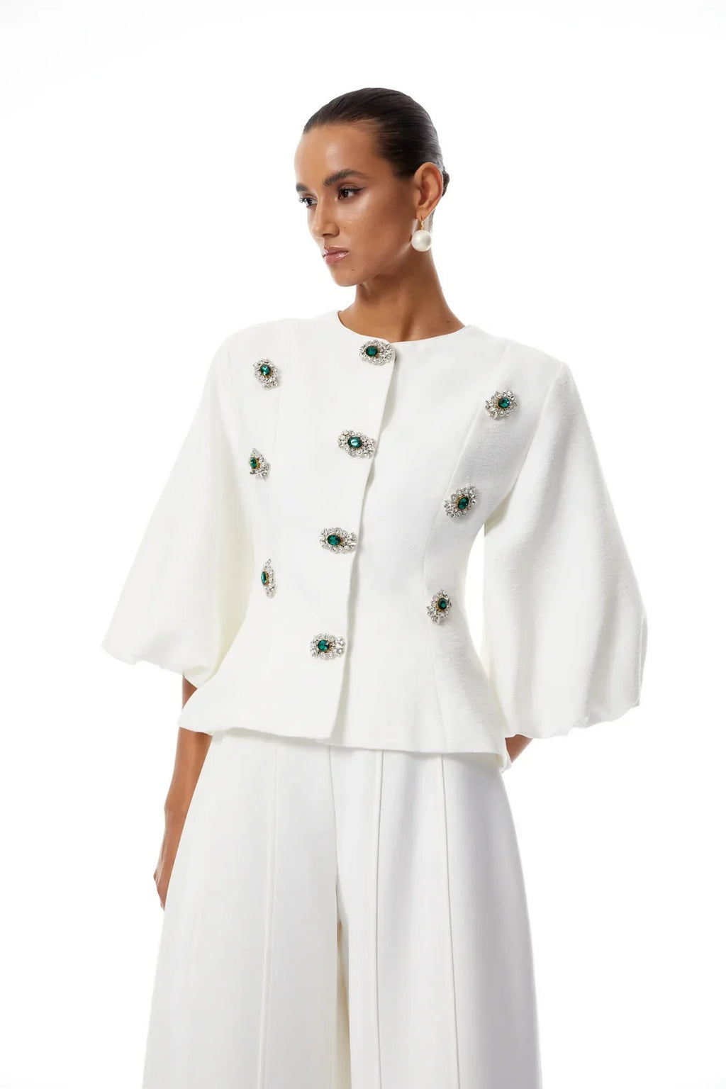 Camisa bordada a mão - elegante sofisticada