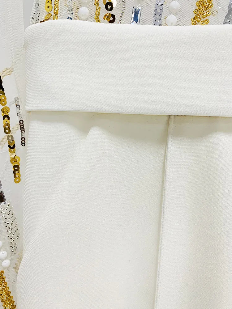 Macacão de Luxo Peça Exclusiva com Pedraria Bordada à Mão
