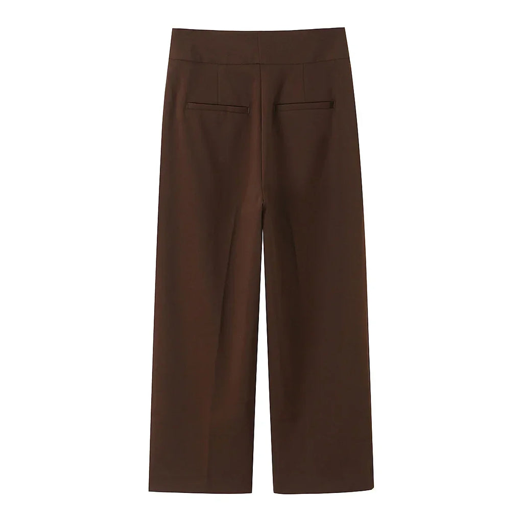 Conjunto de Alta Sastria com Colete Alongado, Faixa Regulável e Calça Fluida