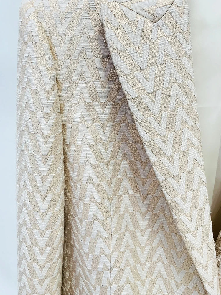 Conjunto de Luxo: Blazer e Calça em Jacquard com Monograma Exclusivo
