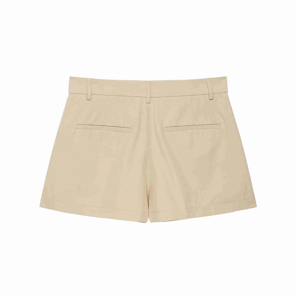 Conjunto Streetwear Elegante: Casaco Estruturado com Cinto e Shorts de Alfaiataria
