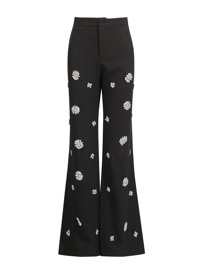 Conjunto de Alfaiataria Escultural com Blazer e Calça com Cristais