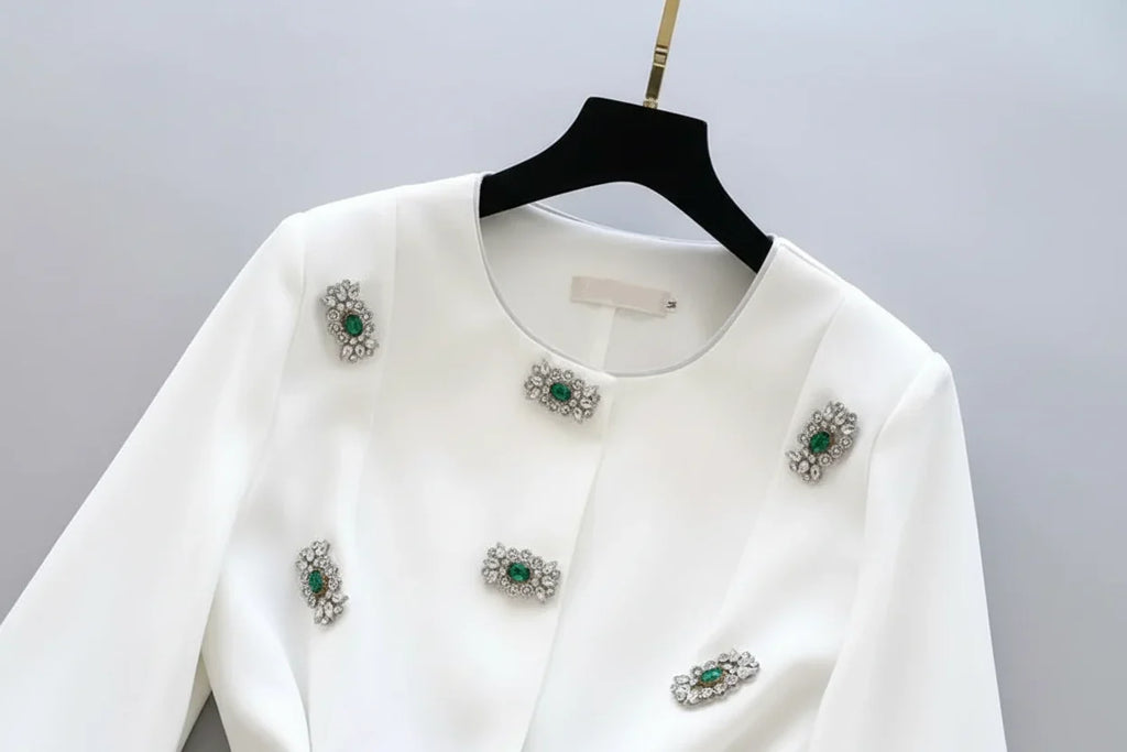 Camisa bordada a mão - elegante sofisticada
