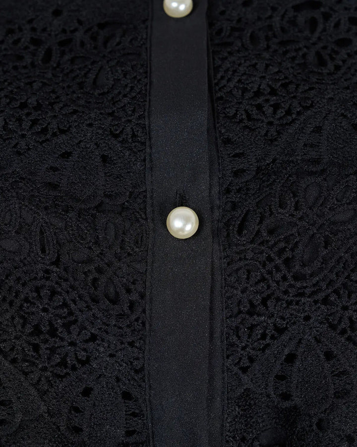 Valentina | Vestido Longo em Renda Artesanal com Aplicação de Pérolas
