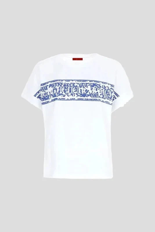 Camiseta CHCH Feminina Clássica em Algodão com Estampa Tipográfica