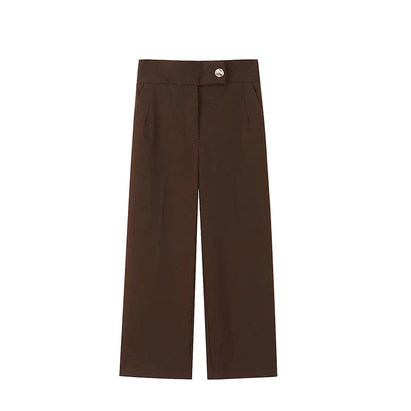 Conjunto de Alta Sastria com Colete Alongado, Faixa Regulável e Calça Fluida