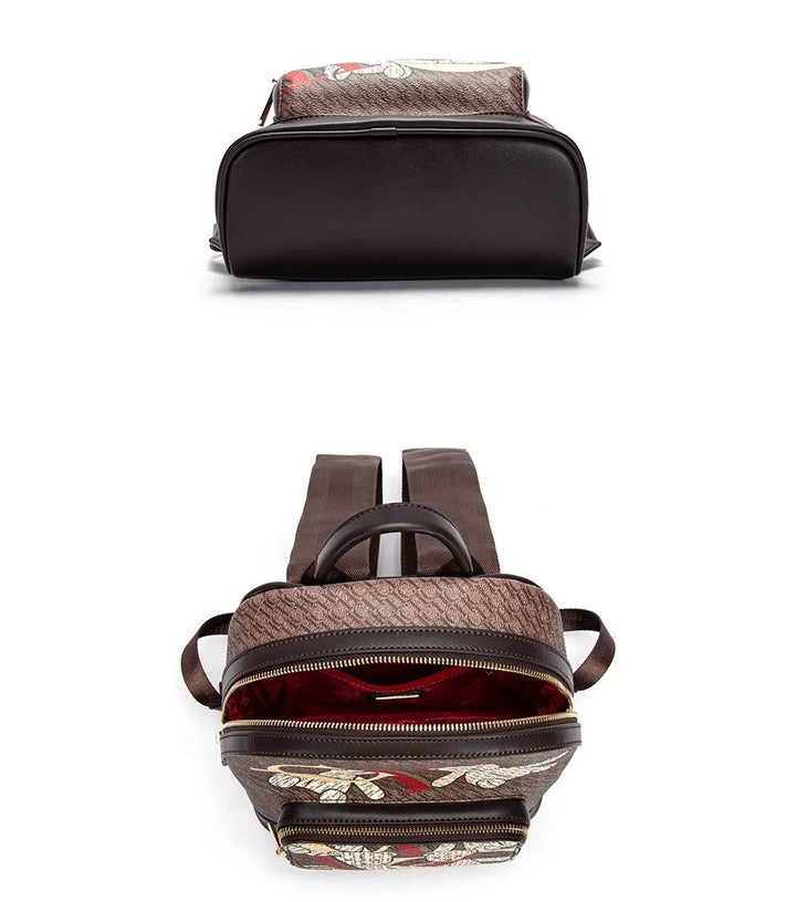 Mochila CHCh Feminina Premium com Design Exclusivo e Detalhe Artístico
