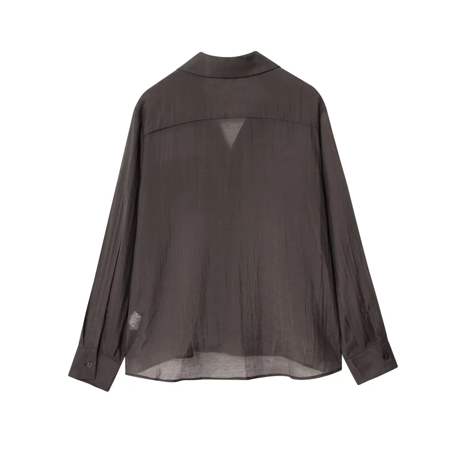 Camisa Elegante de Manga Longa – Modelagem Solta e Minimalista