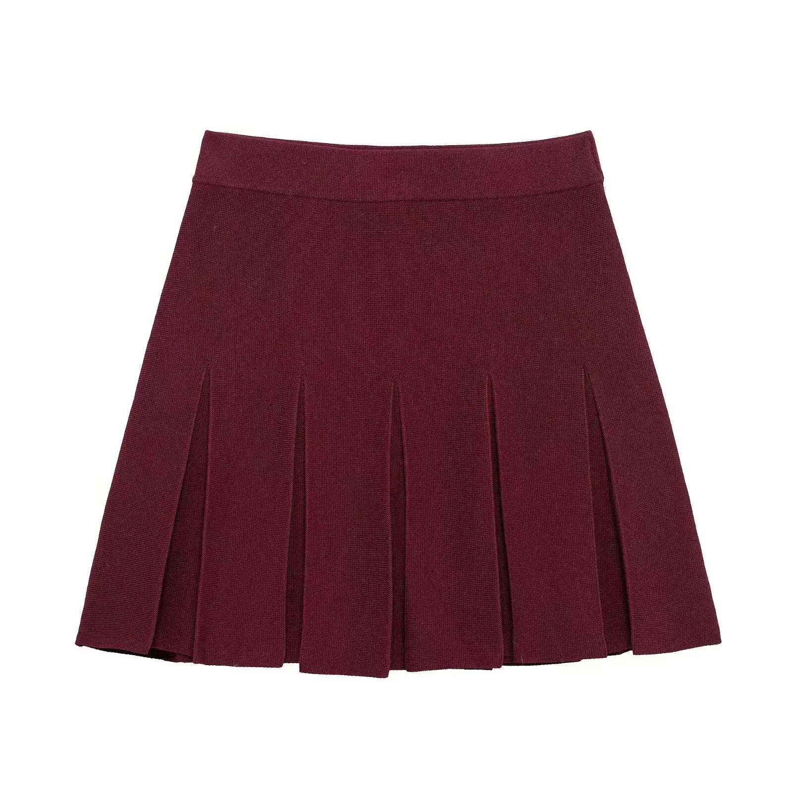 Conjunto Luxo Vermelho em Malha de Alta Densidade – Cardigã e Saia