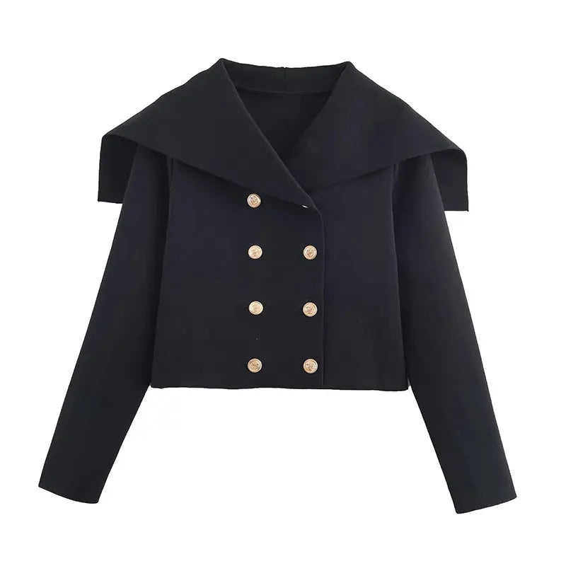 Cardigan Modal Curto com Gola Marinheiro Imponente
