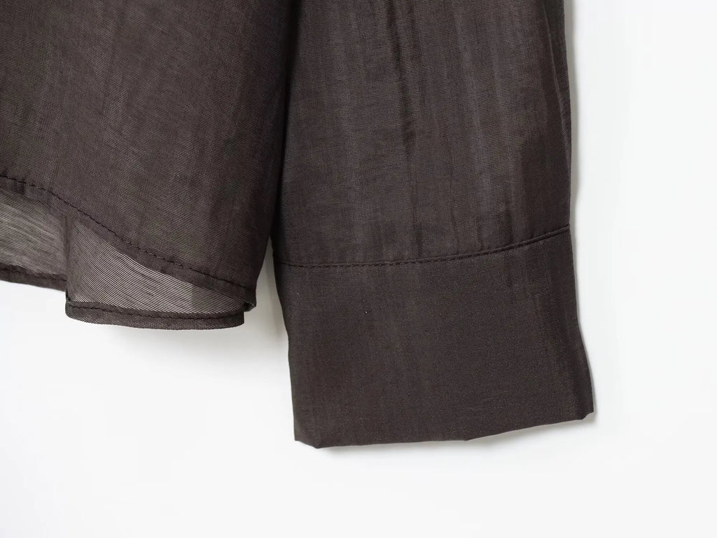 Camisa Elegante de Manga Longa – Modelagem Solta e Minimalista