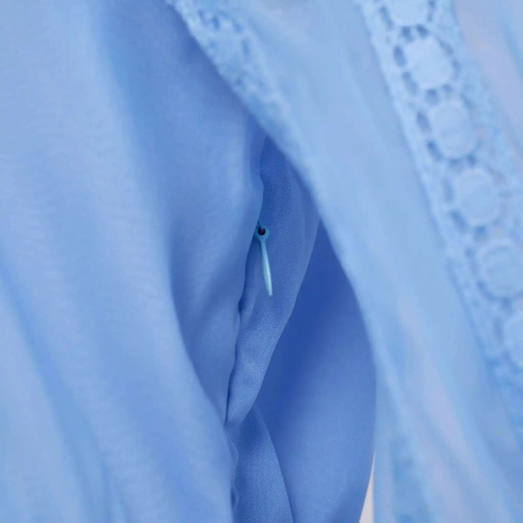 Cecília | Vestido Longo em Renda com Tecido 100% Algodão e Manga Longa