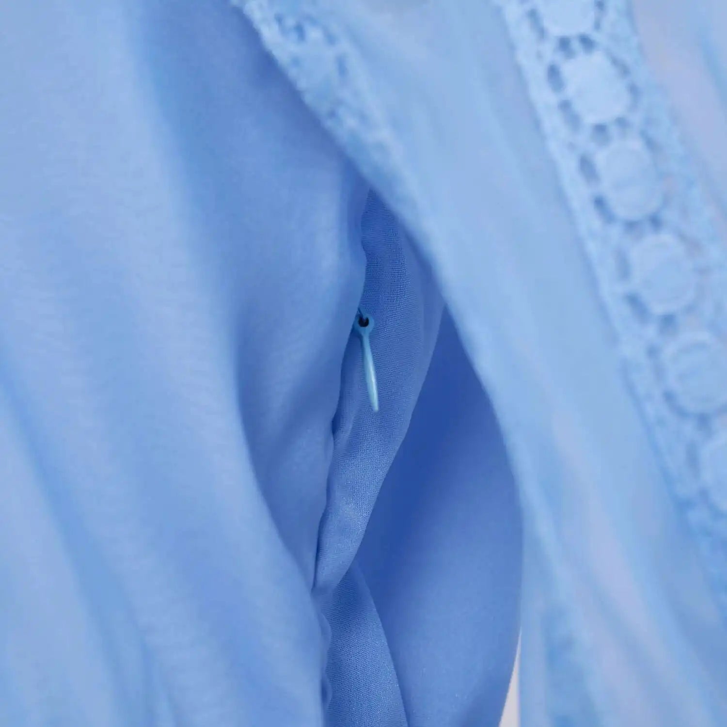 Cecília | Vestido Longo em Renda com Tecido 100% Algodão e Manga Longa