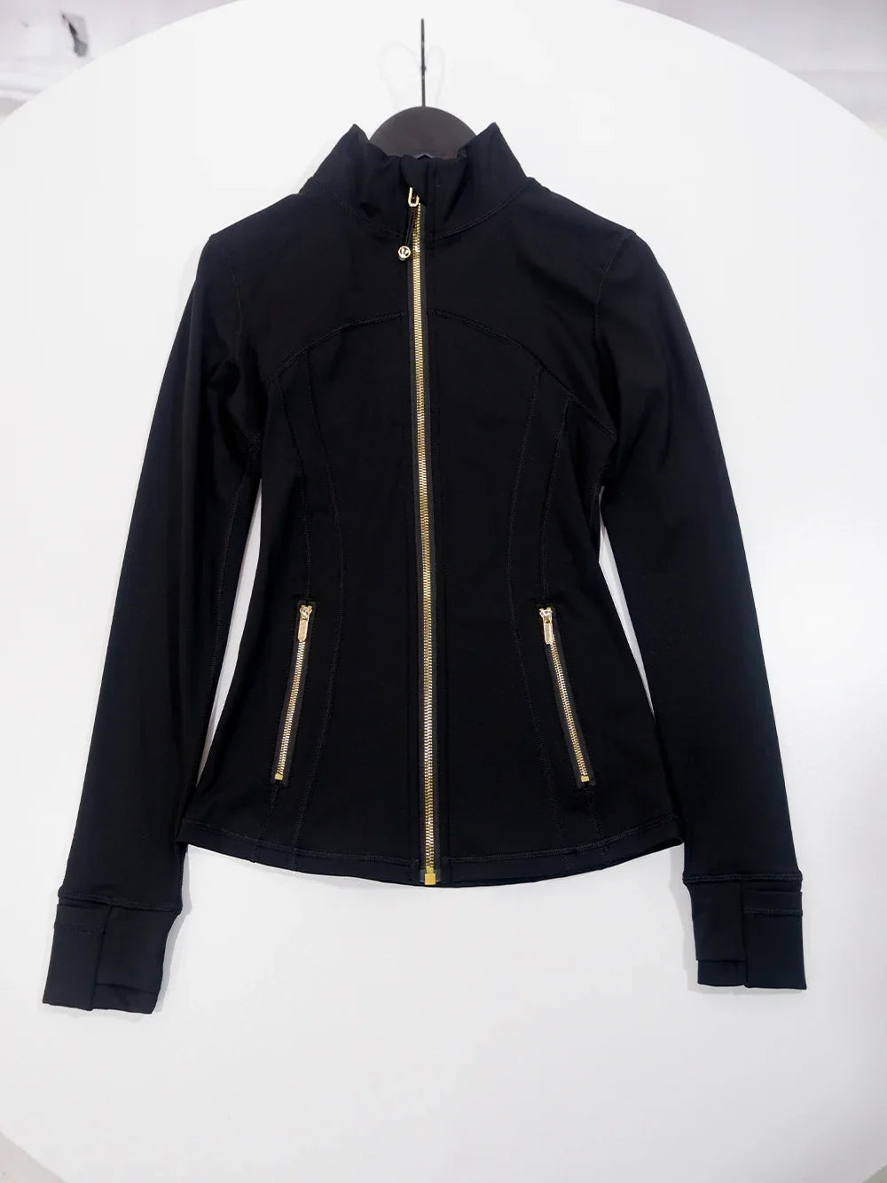 Conjunto Esportivo Feminino com Zíper Dourado e Calça Modeladora
