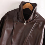 Jaqueta Bomber Escultural em Pelica de Carneiro com Barra Elástica Estruturada