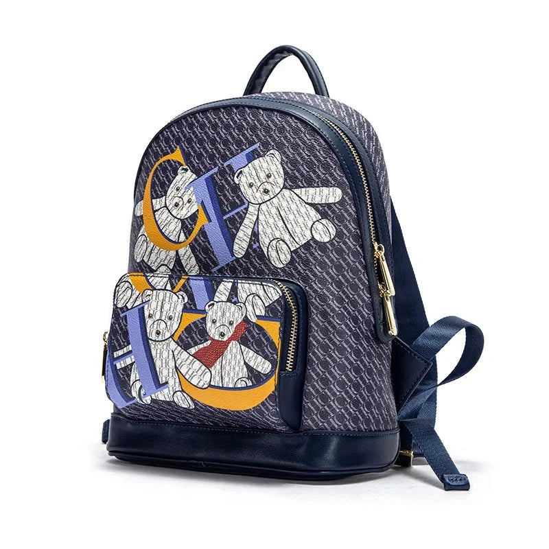Mochila CHCh Feminina Premium com Design Exclusivo e Detalhe Artístico
