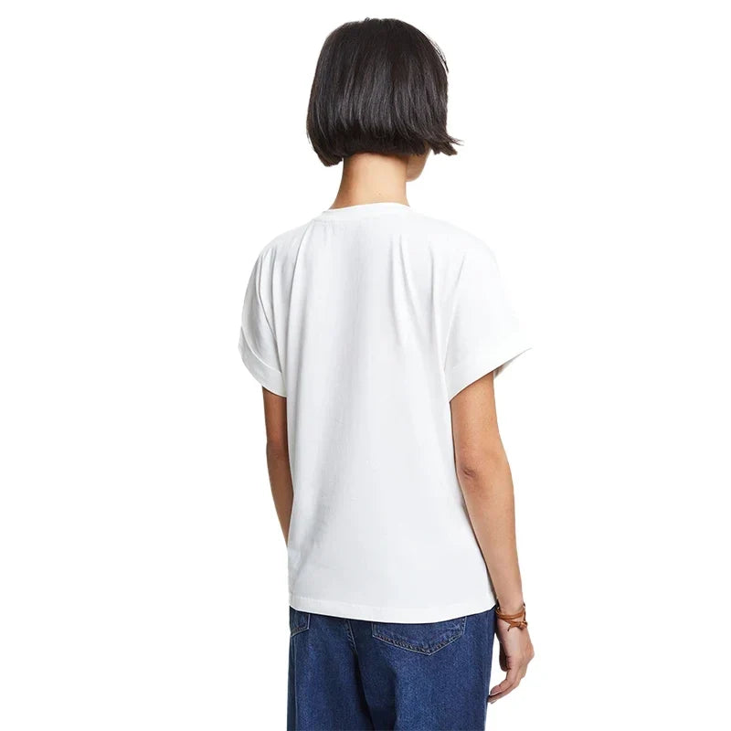 Camiseta CHCH Feminina Clássica em Algodão com Estampa Tipográfica