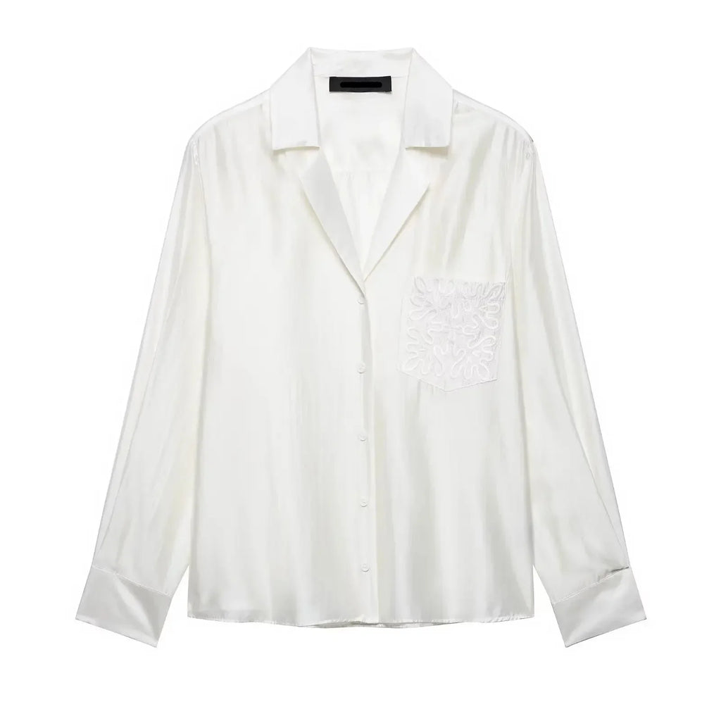 Camisa Elegante de Manga Longa – Modelagem Solta e Minimalista