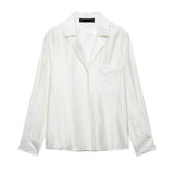 Camisa Elegante de Manga Longa – Modelagem Solta e Minimalista