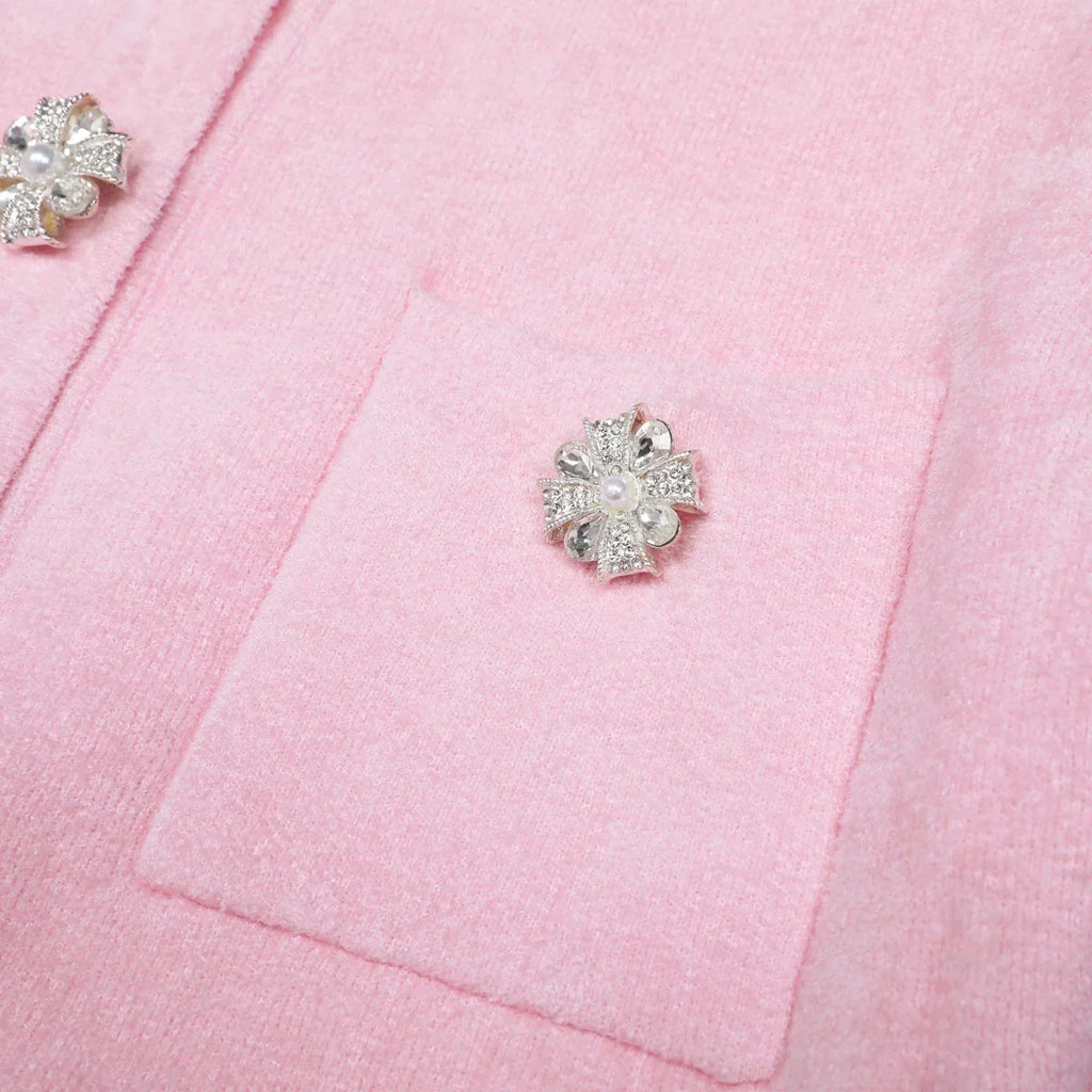 Conjunto Executivo Rosa: Casaco Estruturado e Saia Sereia Midi – Elegância
