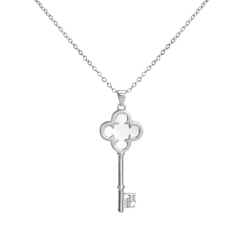 Colar CHCH Elegante Bicolor com Zircônias Delicadamente Cravadas e Pingente Sofisticado Ajustável