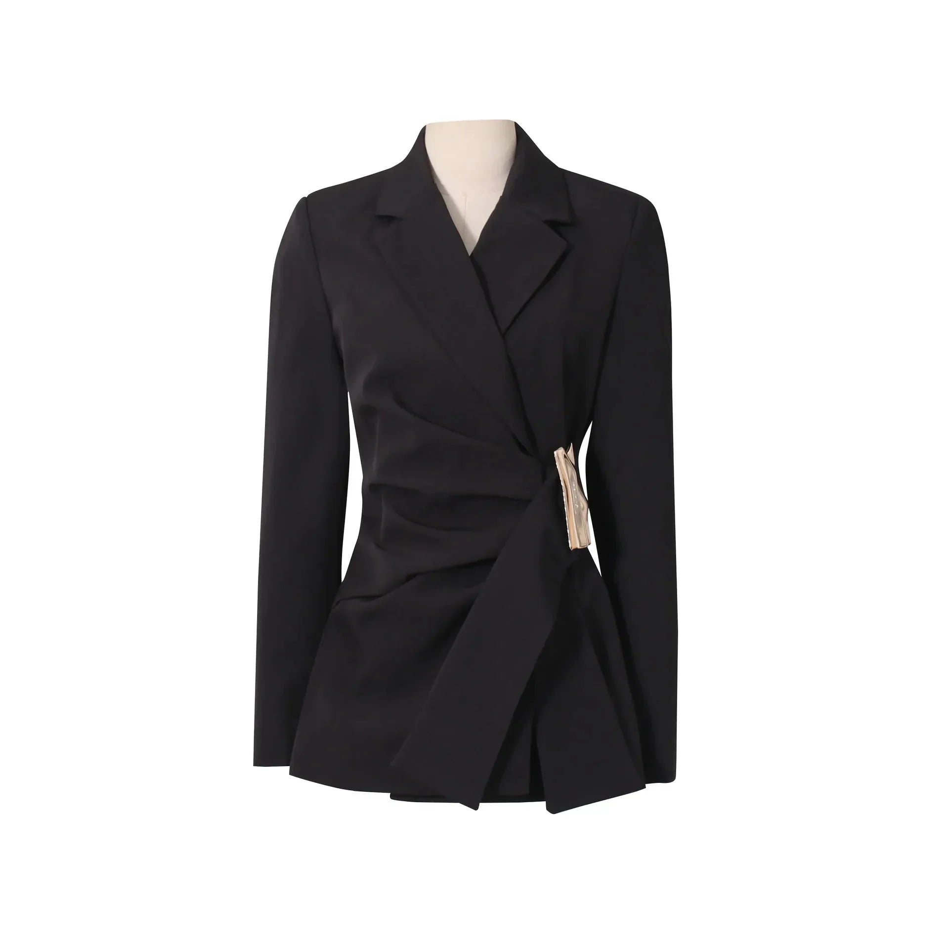 Blazer de Alfaiataria e Detalhe de Fivela Lateral - Modelagem Acinturada e Sofisticada
