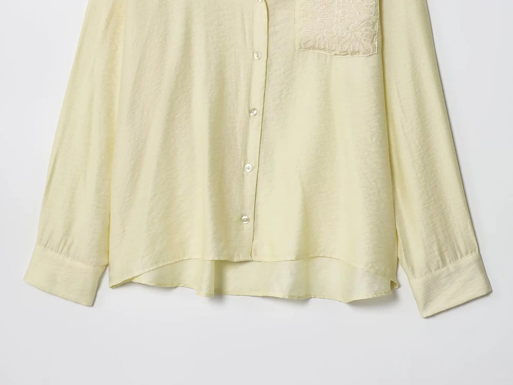 Camisa Elegante de Manga Longa – Modelagem Solta e Minimalista