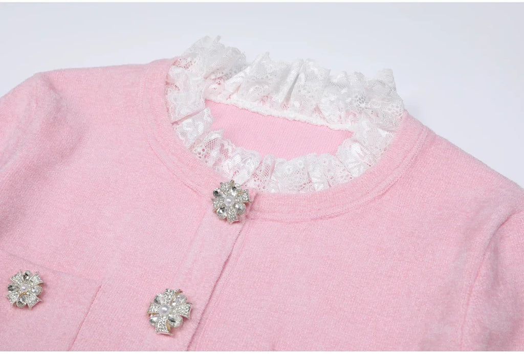 Conjunto Executivo Rosa: Casaco Estruturado e Saia Sereia Midi – Elegância