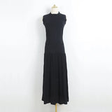 Vestido Midi em Tricô com Aplicações de Pérolas – Azul Serenity