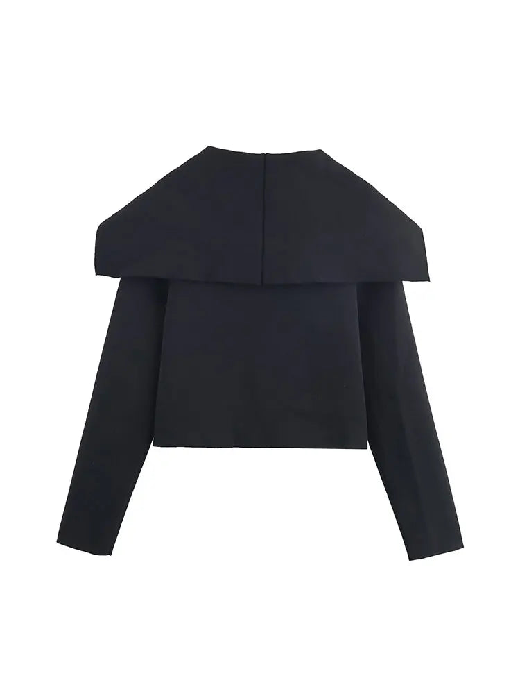 Cardigan Modal Curto com Gola Marinheiro Imponente