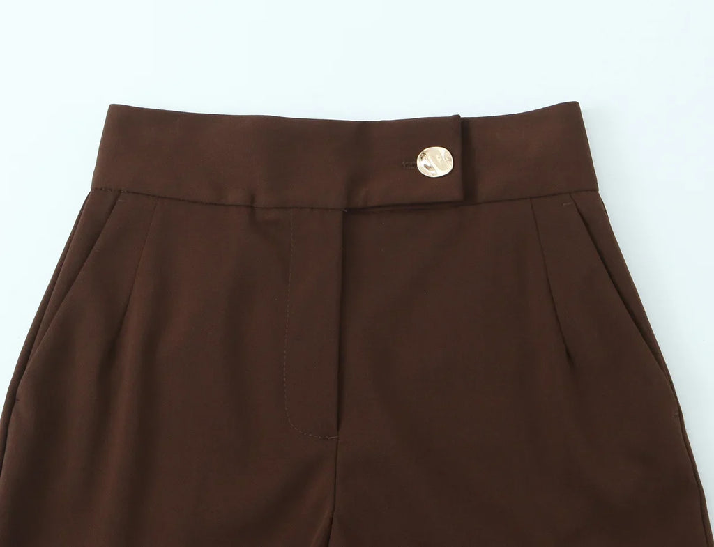 Conjunto de Alta Sastria com Colete Alongado, Faixa Regulável e Calça Fluida