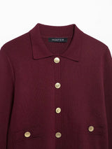 Conjunto Luxo Vermelho em Malha de Alta Densidade – Cardigã e Saia