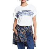 Camiseta CHCH Feminina Clássica em Algodão com Estampa Tipográfica