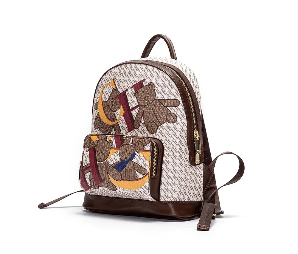 Mochila CHCh Feminina Premium com Design Exclusivo e Detalhe Artístico