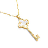 Colar CHCH Elegante Bicolor com Zircônias Delicadamente Cravadas e Pingente Sofisticado Ajustável