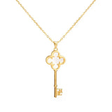 Colar CHCH Elegante Bicolor com Zircônias Delicadamente Cravadas e Pingente Sofisticado Ajustável
