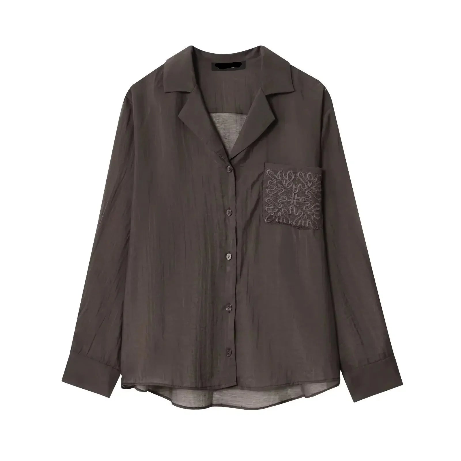 Camisa Elegante de Manga Longa – Modelagem Solta e Minimalista