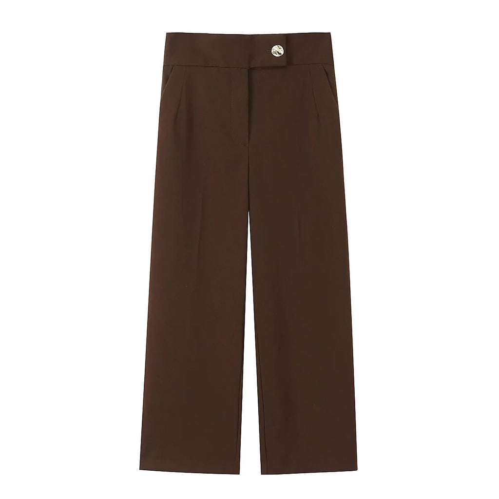 Conjunto de Alta Sastria com Colete Alongado, Faixa Regulável e Calça Fluida