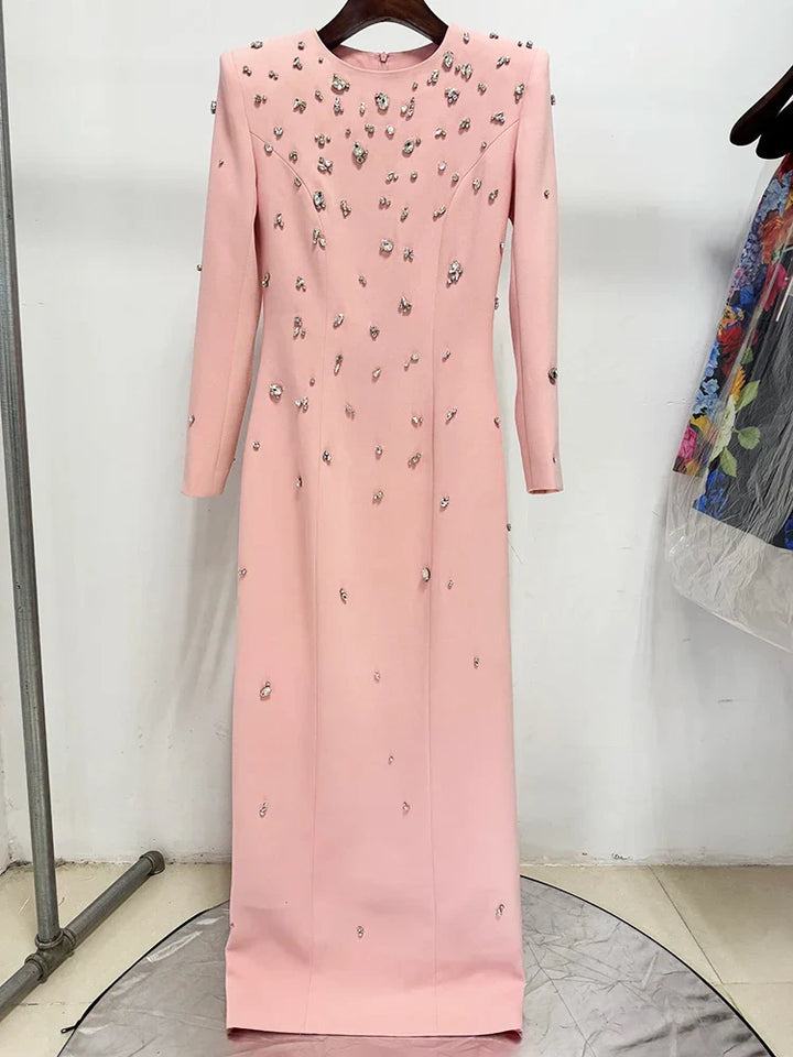 Isabela | Vestido Longo com Bordado à Mão em Pedrarias