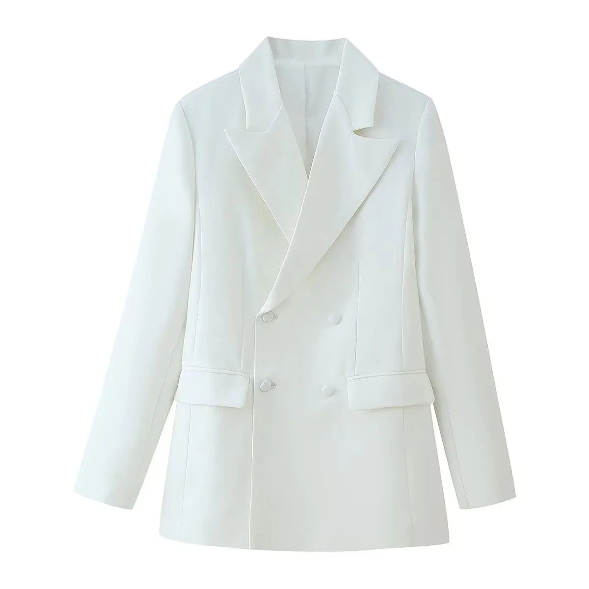 Conjunto Blazer Transpassado e Saia Evasê em Renda Trabalhada