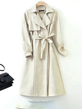 Trench Coat em Pelica de Carneiro com Cinto Integrado