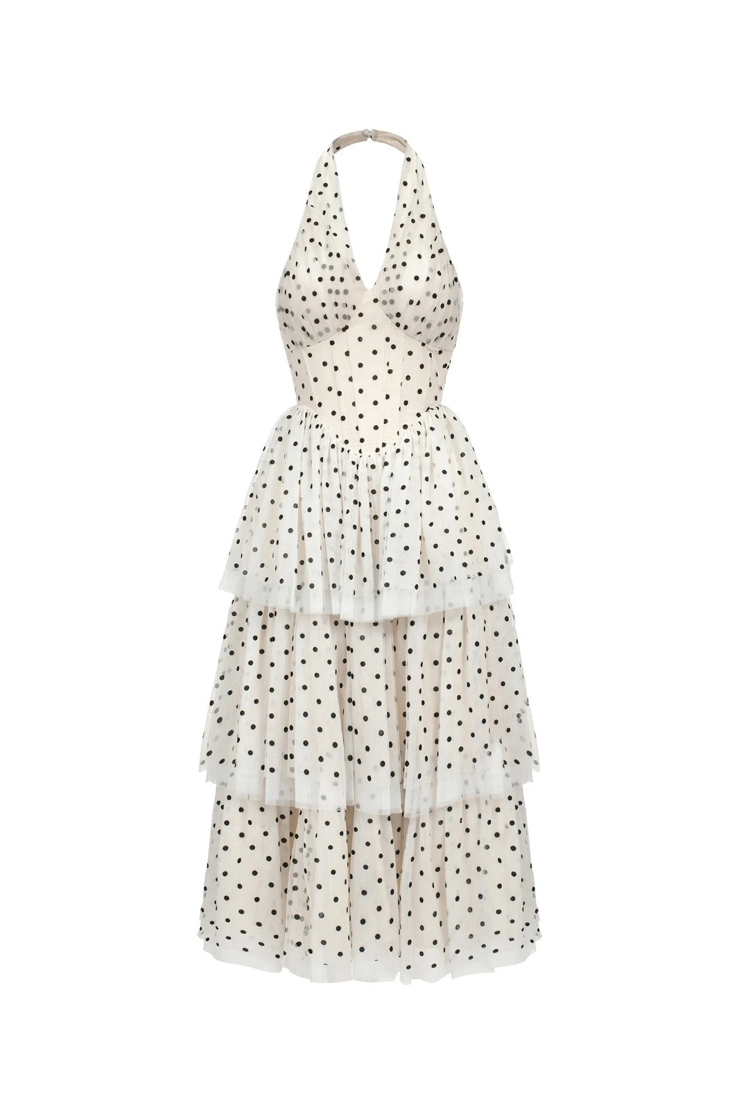 Vestido Midi com Recortes Artísticos e Renda Delicada em Poás