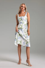 Vestido Elegante de Verão com Decote Quadrado - Leveza e Sofisticação