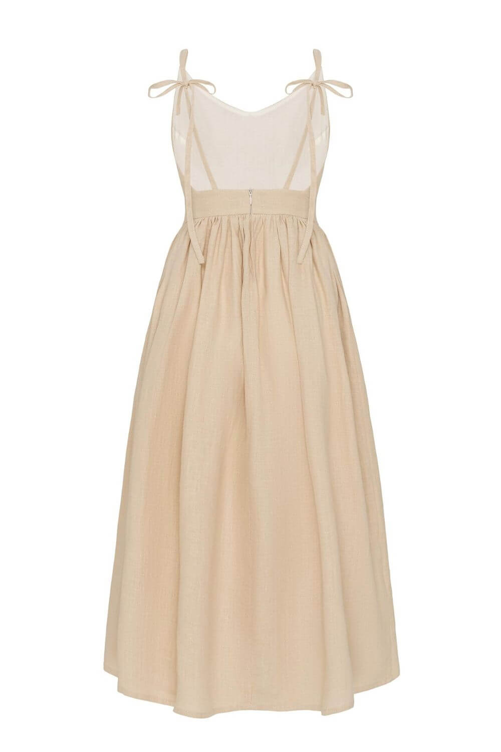 Dandara | Vestido Midi em Algodão com Franzido no Busto e Alça Ajustável