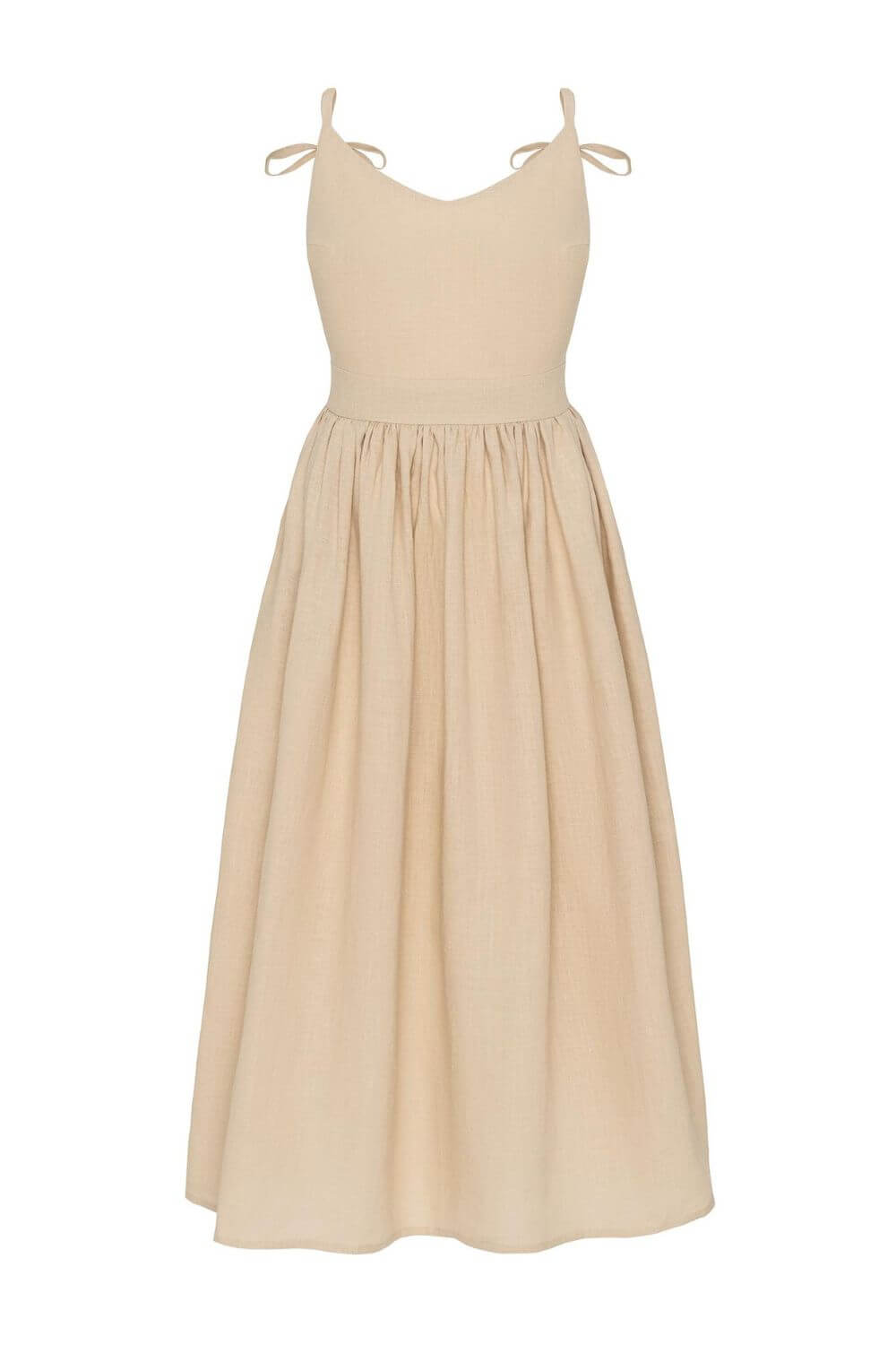 Dandara | Vestido Midi em Algodão com Franzido no Busto e Alça Ajustável